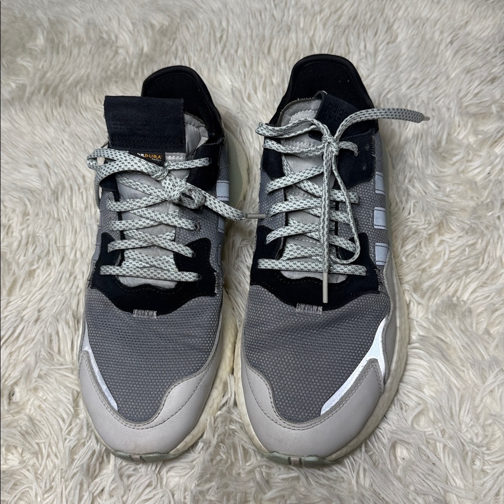 Adidas Black and White Cordura Sneakers